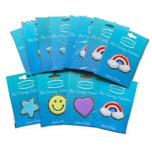 Mavi Bandz Varsity Collection 12 Sticker Patches Rainbow Star Heart Smile NEW